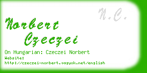 norbert czeczei business card